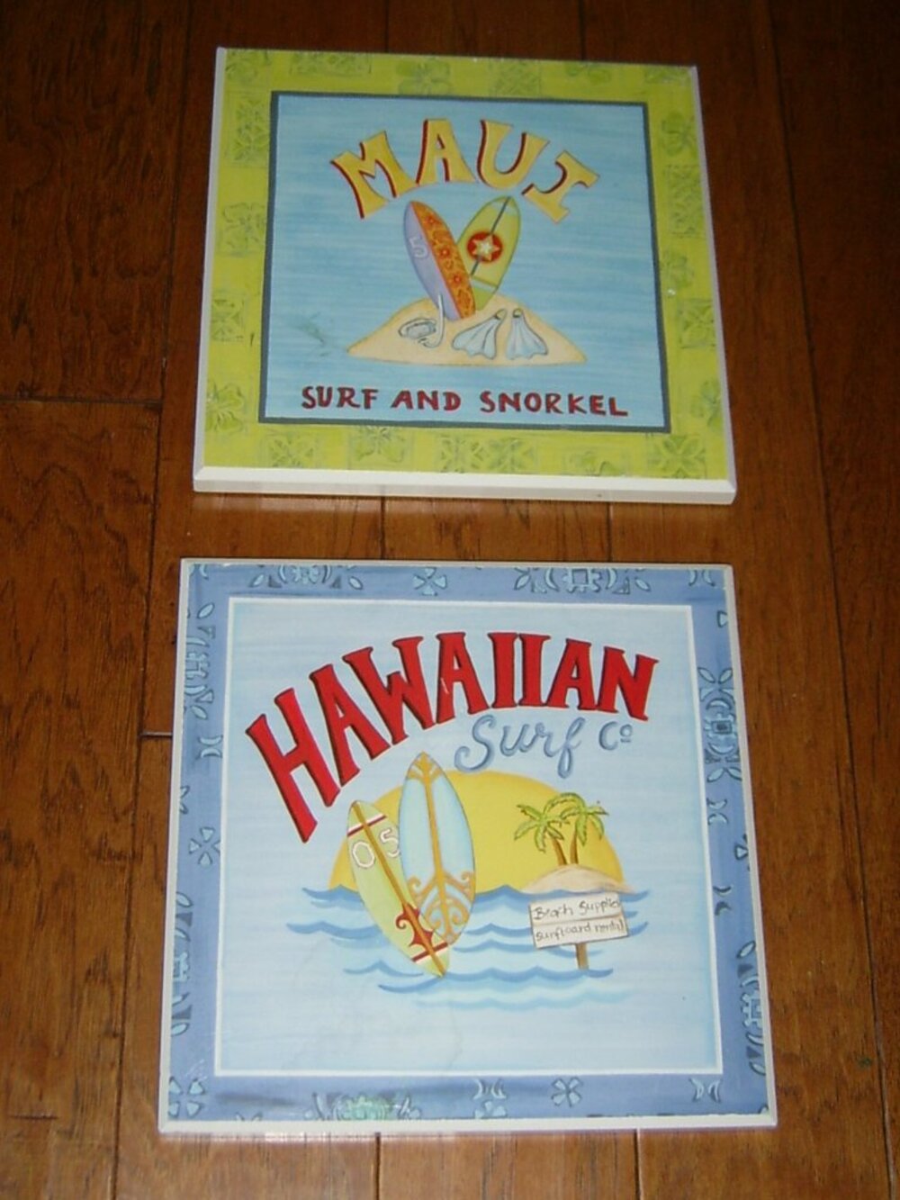 Hawaii Maui 12 x 12" Plaque Home Decor Set, VGUC